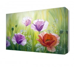 Mor ve Kırmızı Çiçek Tablosu