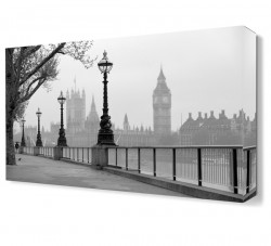 Siyah Beyaz Şehir CanvasTablosu