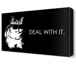 Gözlüklü Kedi Canvas Tablo