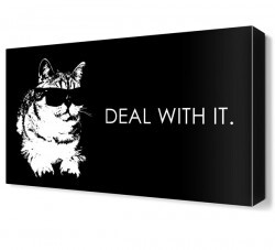 Gözlüklü Kedi Canvas Tablo (1)