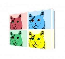 Pop Art Kedi Canvas Tablo