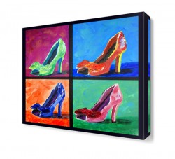 Pop Art Topuklu Ayakkabı Canvas Tablo