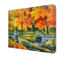 Ağaçların Arasında Köprü Canvas Tablo (1)