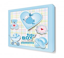 Erkek Bebek Çocuk Odası Canvas Tablo