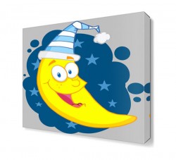 Gülen Ay Canvas Tablo