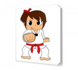 Kareteci Kız Canvas Tablo