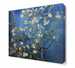 Beyaz Mavi Çiçekler Tablosu