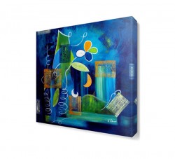 Mavi Renk Çiçek Tablosu