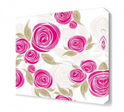 Pembe Çiçek Deseni Tablo
